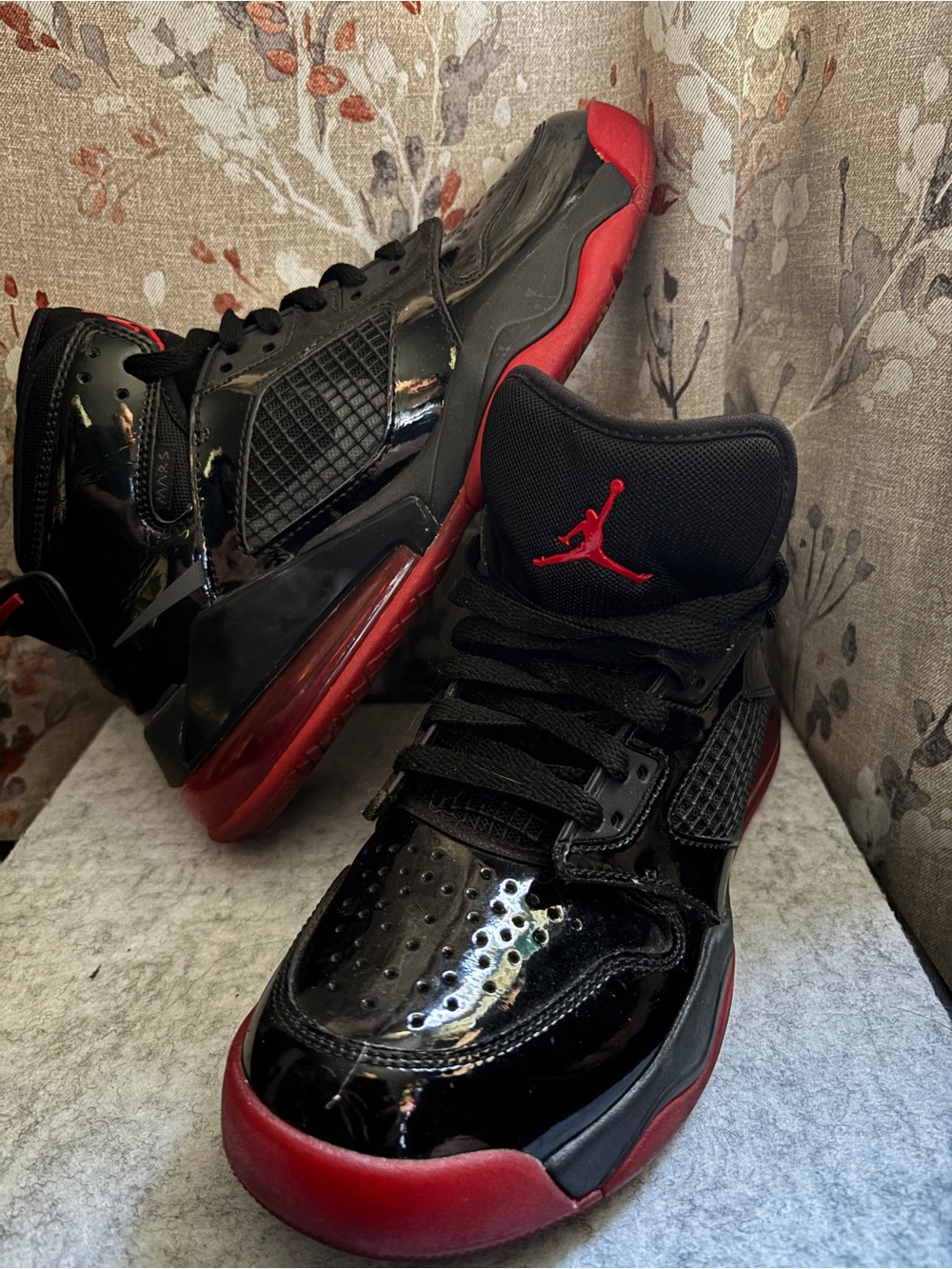 Jordan 270 Mars Black and Red High-Top Sneakers